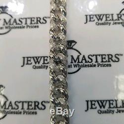 Men's Real Diamond Miami Cuban Link Bracelet 1 CT 9mm 10k White Solid Gold 8