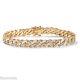 Mens Diamond Accent 14k Gold Gp 8.5 Pave Style Curb Link Bracelet