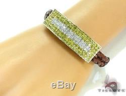 Mens Diamond Bracelet Round Cut G Color VS1 10k White Gold 3.40ct