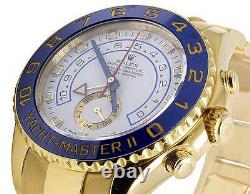 Mens Rolex 18K Yellow Gold 116688 Yacht Master II 44 MM Oyster Ceramic Watch