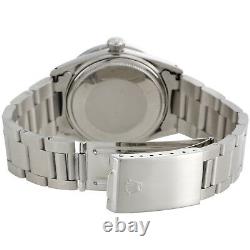 Mens Rolex 36mm DateJust 16014 Diamond Watch Oyster Band Glossy Black Dial 2 CT