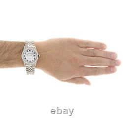 Mens Rolex 36mm DateJust Diamond Watch Jubilee Band Roman Numeral Pave Dial 4 CT