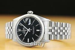 Mens Rolex Datejust 16014 18k White Gold & Steel Watch + Original Rolex Band