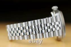 Mens Rolex Datejust 1601 Black Diamond 18k White Gold & Stainless Steel Watch