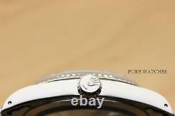 Mens Rolex Datejust 16234 Black Diamond Dial 18k White Gold & Steel Watch