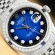 Mens Rolex Datejust 18k White Gold Diamond Sapphire Steel Watch + Rolex Band