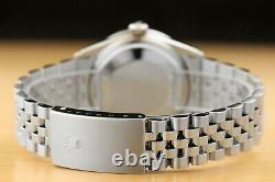 Mens Rolex Datejust 18k White Gold Diamond Sapphire Steel Watch + Rolex Band