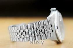 Mens Rolex Datejust 18k White Gold Ruby Diamond Bezel & Steel Red Vignette Watch