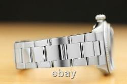 Mens Rolex Datejust Black Diamond Dial 18k White Gold Fluted Bezel & Steel Watch