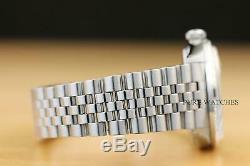 Mens Rolex Datejust Gray Dial 18k White Gold Diamond Sapphire Watch + Rolex Band