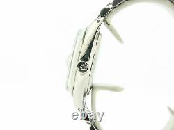 Mens Rolex Datejust Stainless Steel Watch 18K White Gold Bezel Black Dial 16014