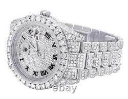 Mens Rolex Day-Date II 18K White Gold 41MM President 218239 Diamond Watch 29.5Ct