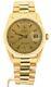 Mens Rolex Day-Date President 18K Yellow Gold Watch Champagne Stick Dial 18038