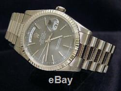 Mens Rolex Day Date President Solid 18k White Gold Watch Slate New Style 118239