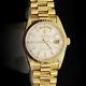 Mens Rolex Day-Date President Solid 18k Yellow Gold Watch White Stick Dial 18238