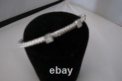 Meshmerise Diamond Bangle Bracelet 18K White Gold over Sterling Silver New $950