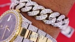 Miami Cuban Link Bracelet 190 Grams 10k White Gold 9 Carat Diamonds Video ASAAR