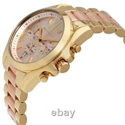 Michael Kors MK6359 Pink and Gold Tone Bradshaw Chronograph Ladies Wrist Watch