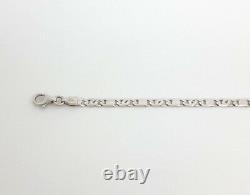 Miran 110352 Ladies 18K White Gold Part Scroll Bracelet 21.5cm RRP $949