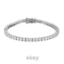 Moissanite Tennis Bracelet Silver Plated White Gold Party Jewelry