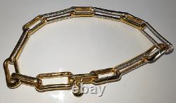 Monica Vinader Alta Capture Diamond Charm Bracelet Designer Yellow RRP £895