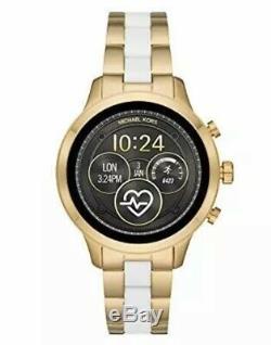NEW MICHAEL KORS Runway Access Gold & White Touchscreen Smartwatch MKT5057