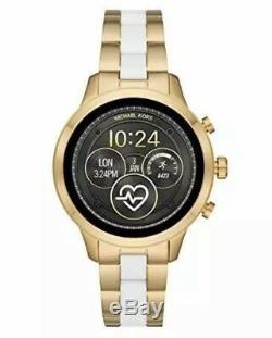 NEW MICHAEL KORS Runway Access Gold & White Touchscreen Smartwatch MKT5057