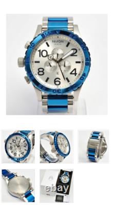 NEW Nixon Simpley 51-30 Mens Analog Quartz Watch Blue Silver Stainless Genuine &