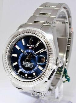 NEW Rolex Sky-Dweller 18k Gold/Steel Blue Dial 42mm Watch Box/Papers'20 326934