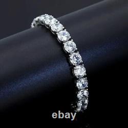NEW Tennis Bracelet 4MM Round Cut Lab-Created Diamond 14K White Gold Plated 925