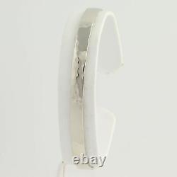 NEW White Gold Cuff Bracelet 7 14k Custom Handmade Hammered Women's 5.4mm
