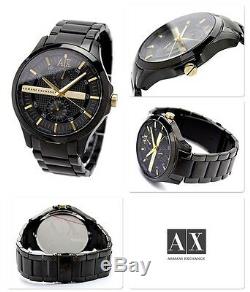 NWT Armani Exchange Men's Watch Black SS Bracelet & Gold SMART 48MM. AX2121 $200