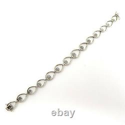 NYJEWEL 18k White Gold 4ct Diamond Bracelet 7.25