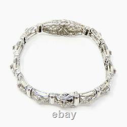 NYJEWEL New 14k White Gold 1ct Diamond Bracelet