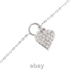 Naava 9ct White Gold Diamond Heart Bracelet