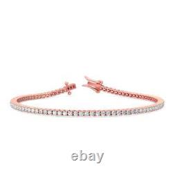 Natural Diamond Tennis Bracelet in 10K/14K YellowithWhite/Rose Gold 6 7 8