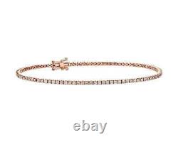 Natural Diamond Tennis Bracelet in 10K/14K YellowithWhite/Rose Gold 6 7 8