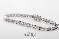 New Bailey Banks Biddle $20,000 9ct Diamond 18k White Gold Tennis Bracelet