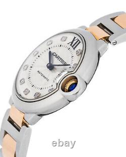 New Cartier Ballon Bleu DIA Women's 18kt Rose Gold Two-Tone Watch WE902031