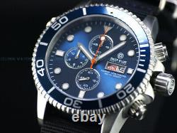 New Deep Blue 44mm Master 1000 Quartz Chronograph Blue Dial Sapphire Ss Diver