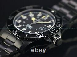New Glycine 48mm Combat Sub Swiss Automatic Sapphire Crystal Blk Watch, Gl0096