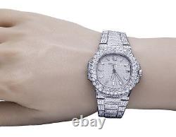 New Mens Patek Philippe Nautilus 5711/1A Steel VVS Diamond Watch 31.55 Ct