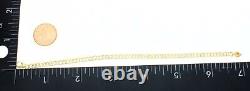 New Real Solid 14K Yellow Gold Princess Cut Link Tennis Bracelet 7 Long 9.5 Gr