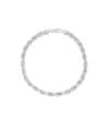 Olive & Chain Solid 14k White Gold Rope Chain Bracelet