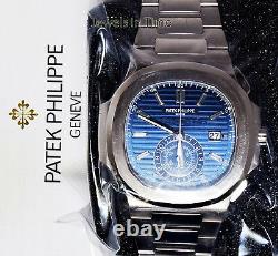 Patek Philippe SEALED Nautilus 18k White Gold Diamond Watch Box/Papers NEW 5976