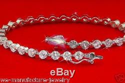 Plush 6.50 Carat Round Diamond Tennis Bracelet 14k White Gold F/SI 7 Inch
