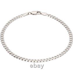 Pre-Owned 9ct White Gold 8.2 Inch Curb Bracelet 205mm(8)