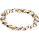 Pre-Owned 9ct Yellow & White Gold 7.5 Inch Ribbon Link Bracelet