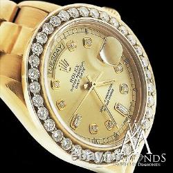 Presidential Rolex 18038 Single Quickset 18k Yellow Gold Diamond Bezel & Dial