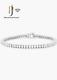 RARE 10TCW Oval Cut White Moissanite Tennis Bracelet in 14k white gold Plated